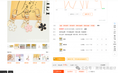 2024.12.26亚马逊选品推荐（仅供参考）：小雏菊钥匙扣