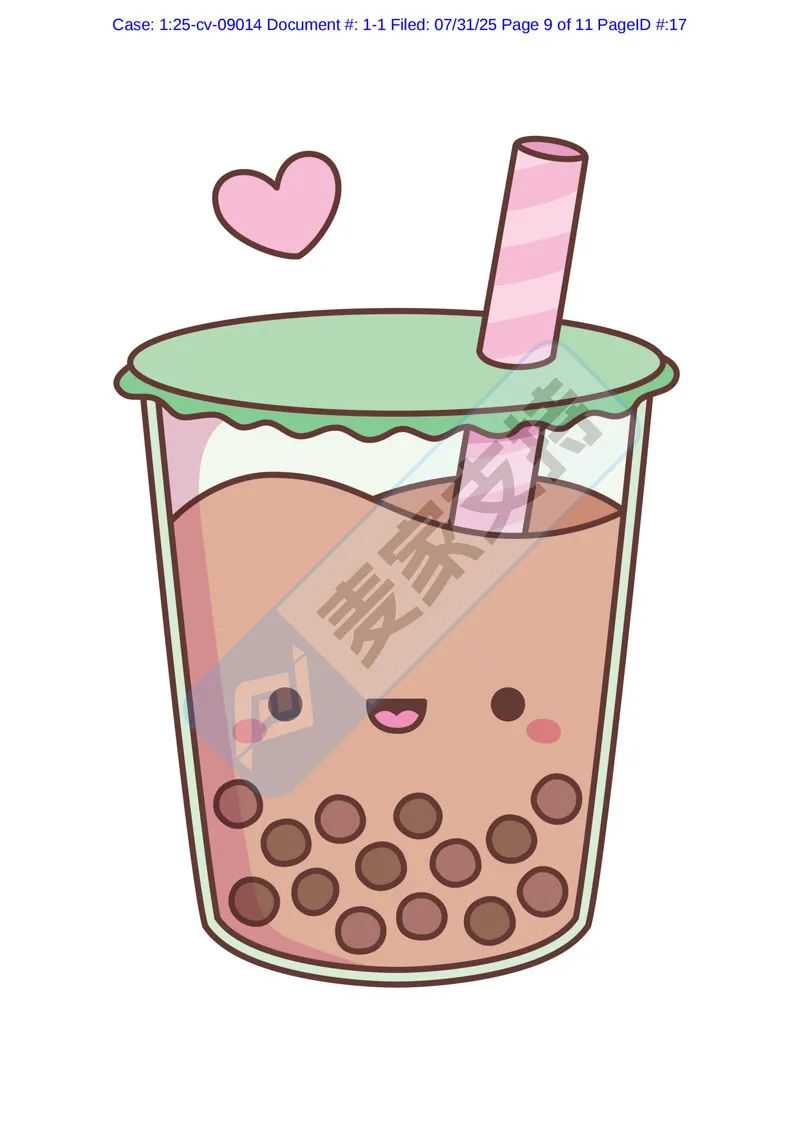 25-cv-09014，keith新案速递！萌版珍珠奶茶版权歘欻欻维权，当心TRO冻结！