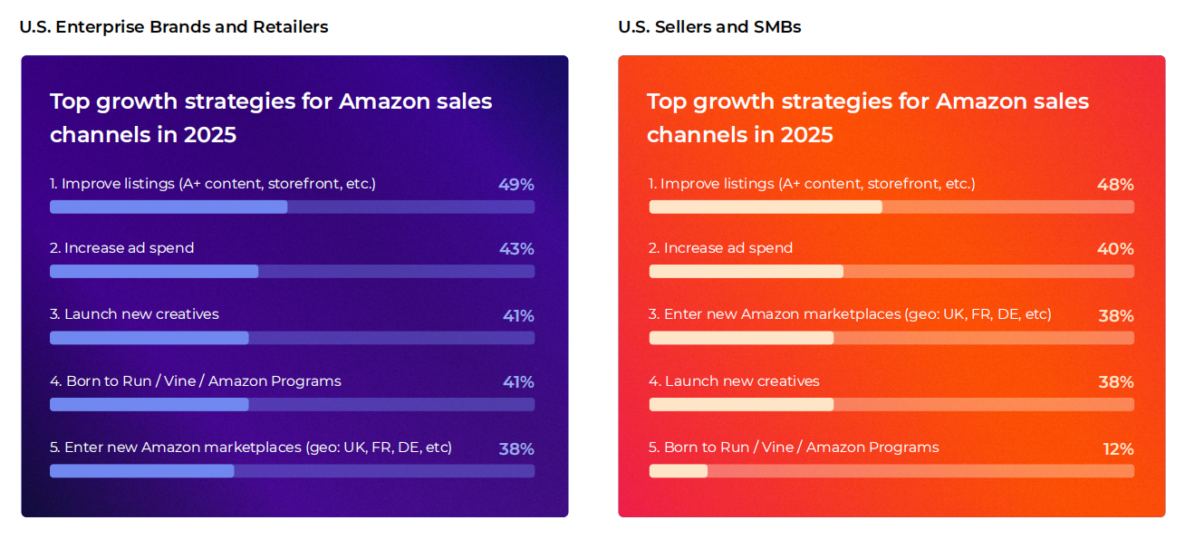 《2025年亚马逊卖家现状》报告：大企业与中小卖家运营差异