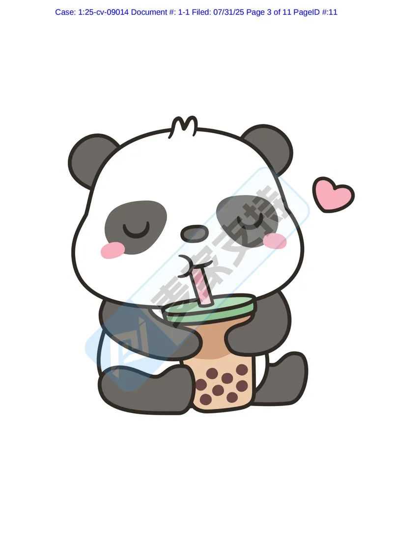 25-cv-09014，keith新案速递！萌版珍珠奶茶版权歘欻欻维权，当心TRO冻结！