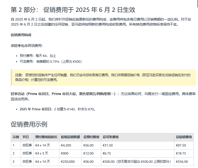 低客单价产品促销成本或减轻？亚马逊2025年6月政策大调整：秒杀费用调整、优惠券计费改革